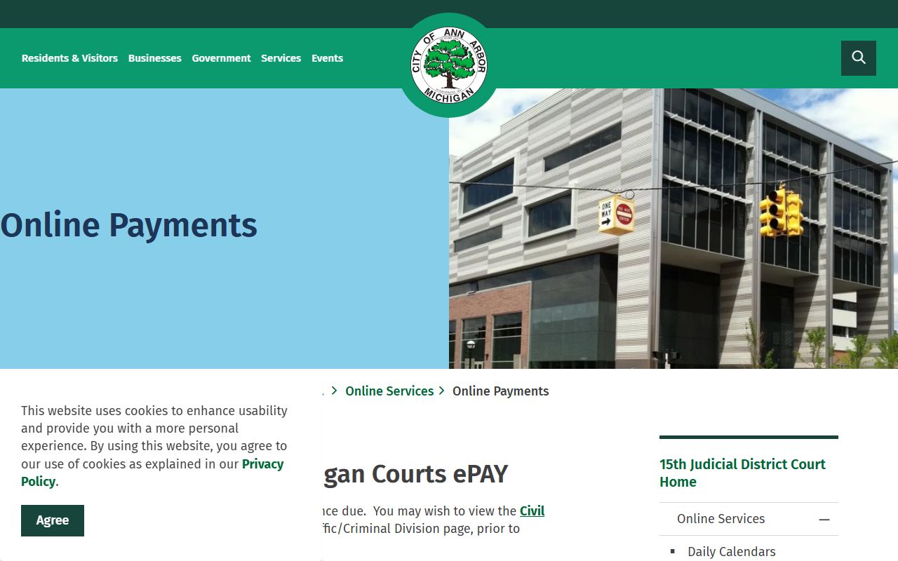 Washtenaw County traffic court records and OWI cases at the 15th District Court